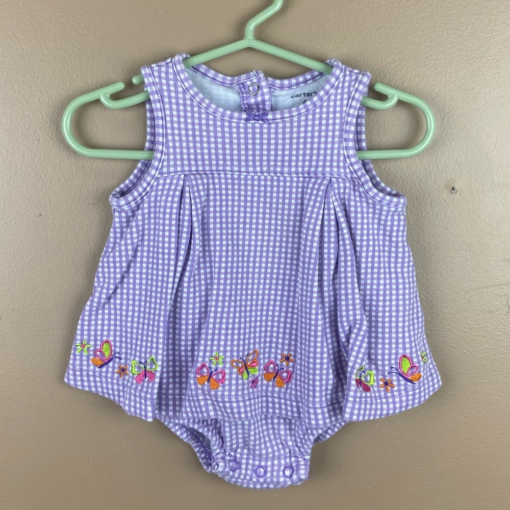 Carter’s Gingham Butterfly Romper 6 Months
